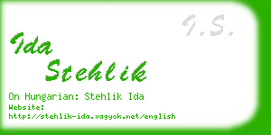 ida stehlik business card